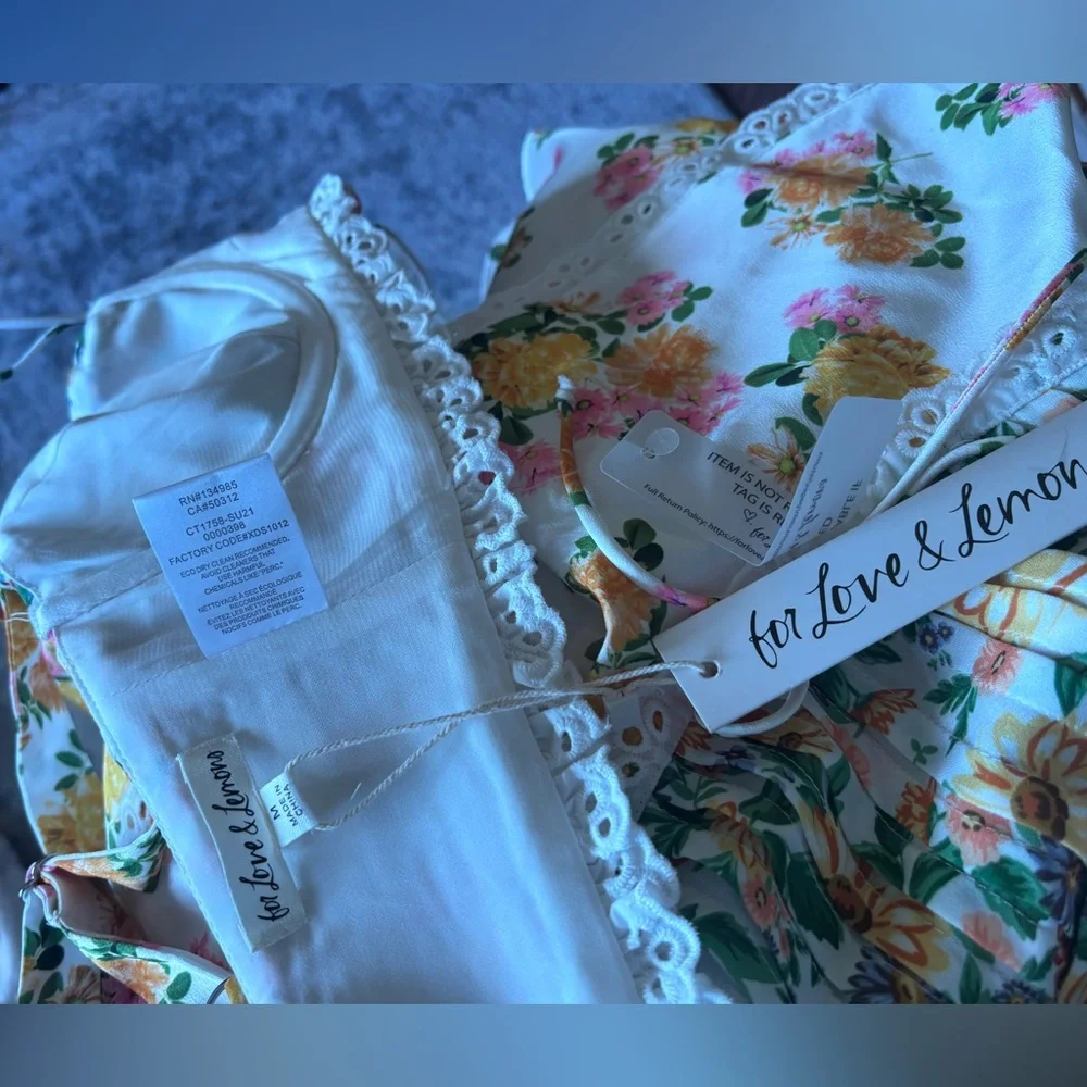 NWT For Love and Lemons Rosalyn skirt set Size: Medium - Picture 5 of 10